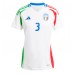 Maillot de foot Italie Federico Dimarco #3 Extérieur vêtements Femmes Europe 2024 Manches Courtes